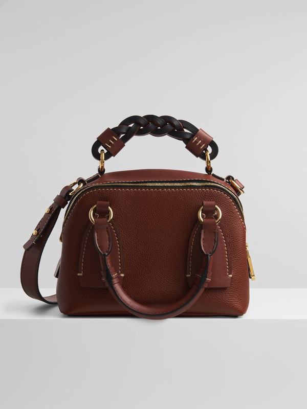 Chloé Bolsos Mujer Daria Marrones Suede Cowhide LJOM80257